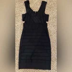 French Connection Black Bandage bodycon Dress Size 4 party, cocktail, date